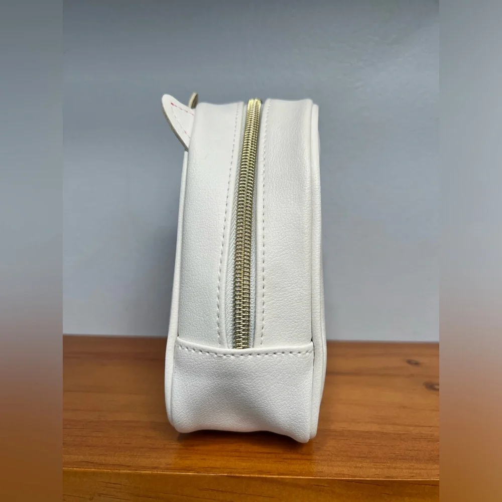 BATH & BODY WORKS Unicorn White Gold Purple Pink Cosmetic Bag Used Spot Inside